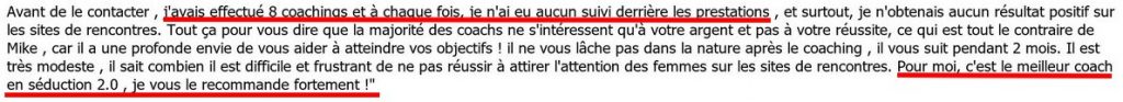 coaching meilleur coach seduction temoignage